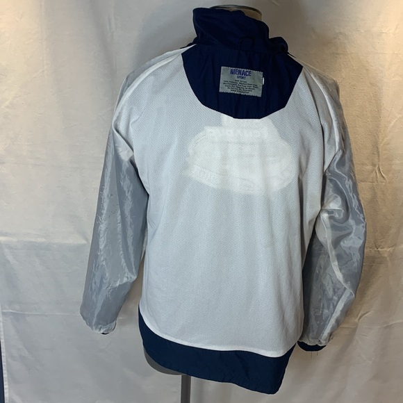 1 of 1 Vintage Sand Sharks #77 Hockey Warmup Windbreaker Grape/Gold/Maroon Sz L - Picture 9 of 14